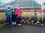 FOWS volunteers with the newly planted bed