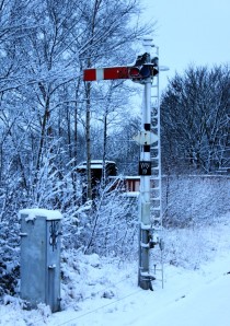 One of the soon-to-be removed signals at Walkden in December 2010